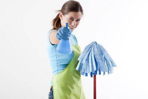Carpet cleaning team using sustainable practices in EC2