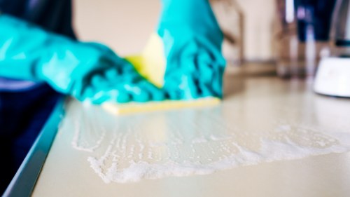 Cleaning equipment ready for a scheduled carpet cleaning visit